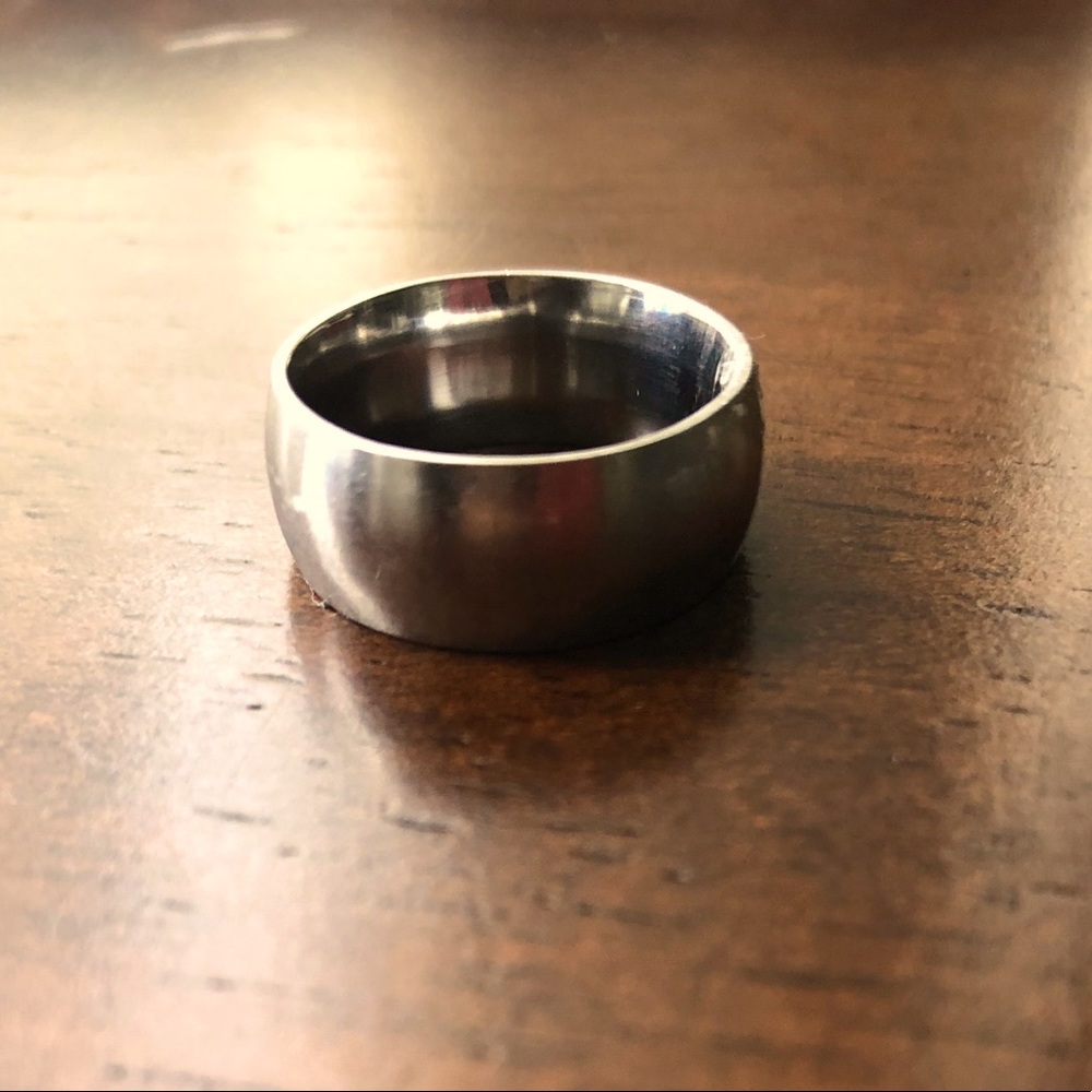 8mm brushed stainless steel band
